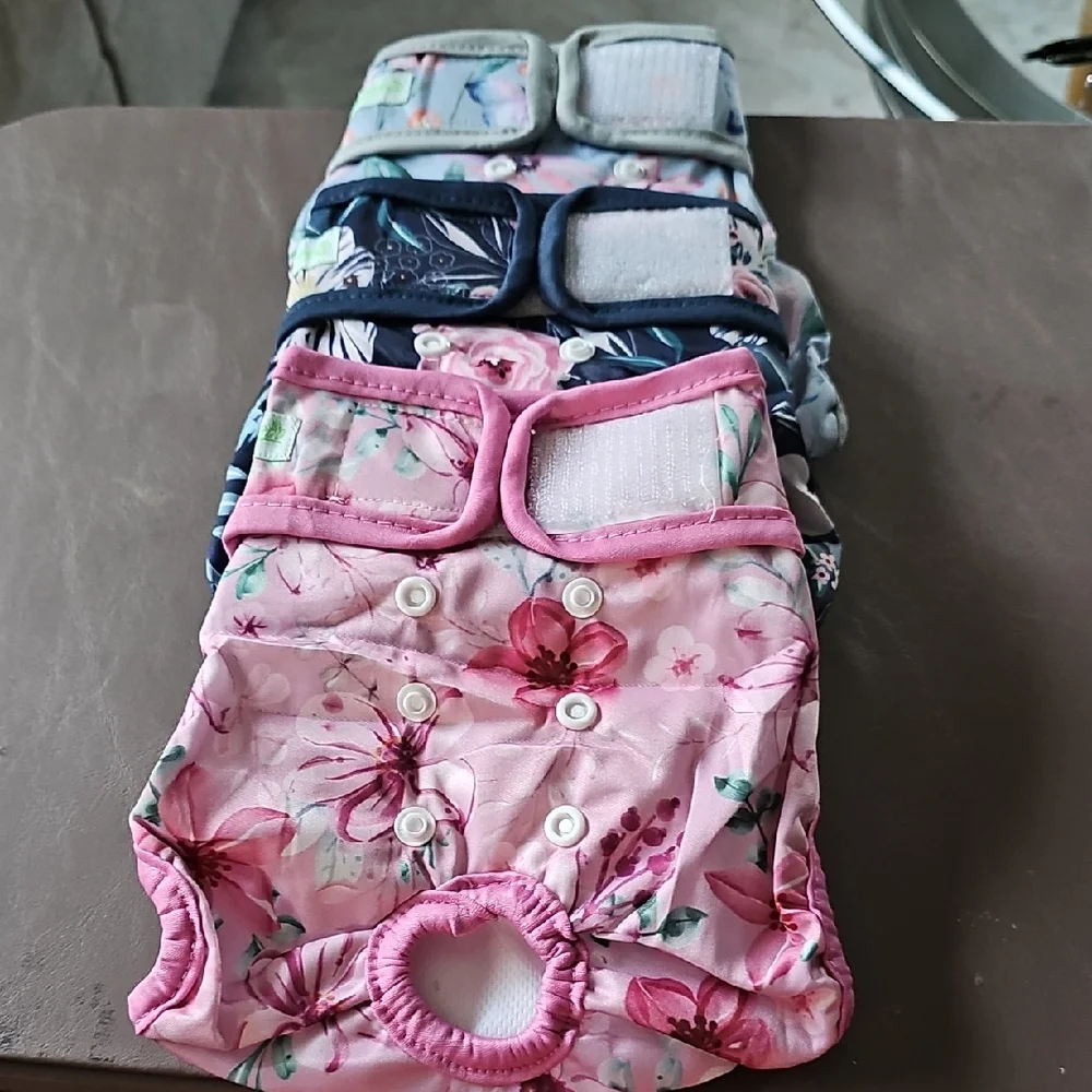 Floral Diapers For Dogs